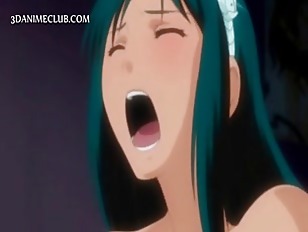 Tempting hentai brunette cunt fucked in close-up