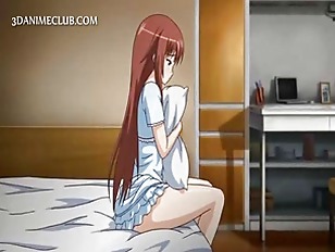 Anime sweetheart opening legs for a hot pussy lick