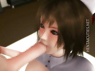 Big meloned 3D hentai whore sucks penis