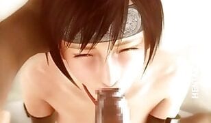 Sexy 3D hentai chick taking a big black dick