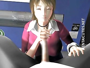 Sexy anime bitch gives oral sex