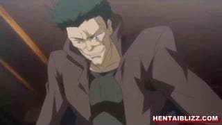 Il joue avec des oppais imposants de cette femme chaude