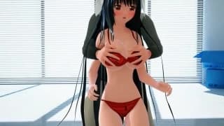 Il baise une belle brunette aux gros seins