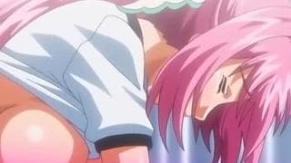 Pink hair babe for a good fuck in a hentai