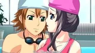 She gets laid in the shower of the swimming pool