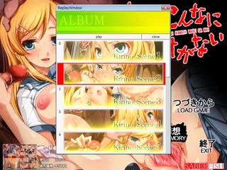 Brunette cums to hentai