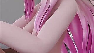 Kda Ahri cowgirl pose fucking with sexy muscular guy