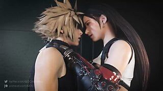 Cloud Strife and Tifa Lockhart Thighjob