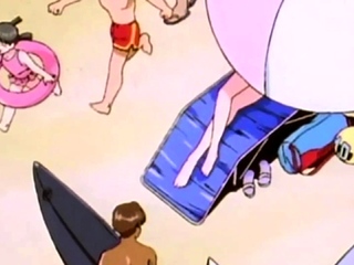 Young man makes love with surfer girl