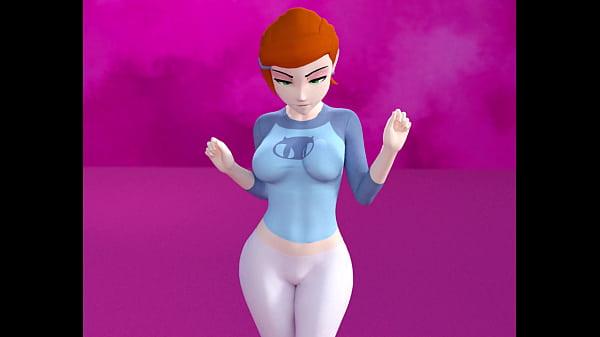 Gwen dancing to a song that she really likes